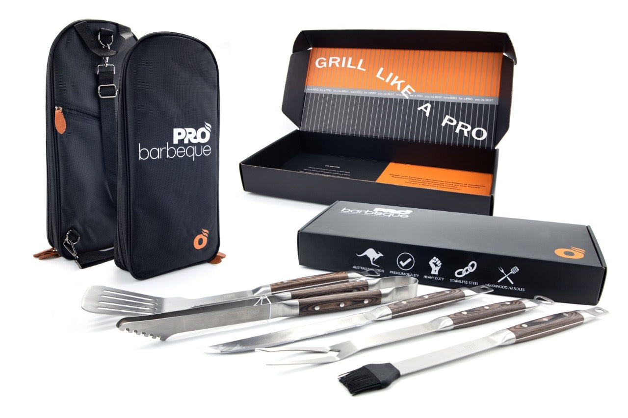 2 x Premium 5-Piece BBQ Tool Set